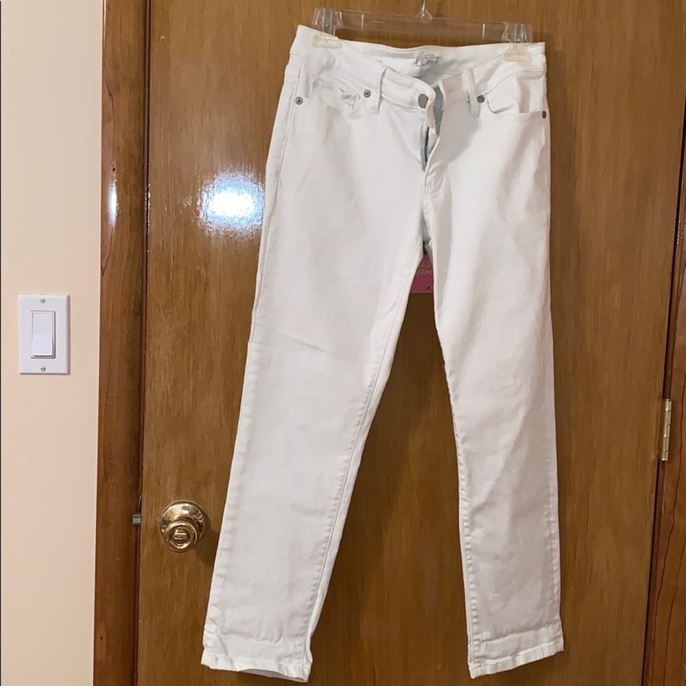 Ann Taylor loft jeans Curvy cuffed crop